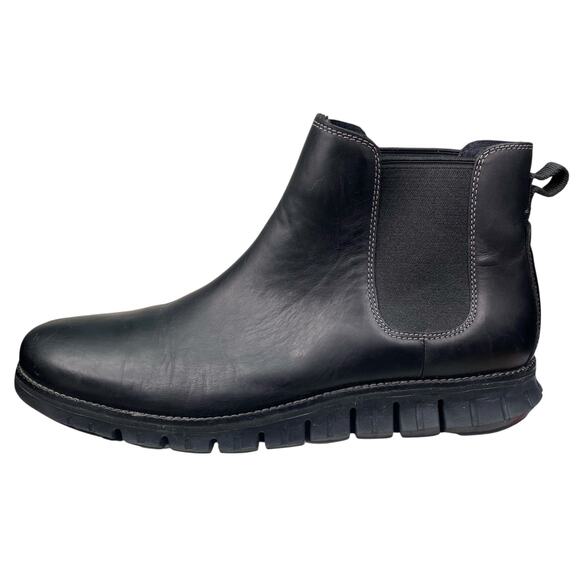 Cole Haan Men’s Zerogrand Black Leather Waterproof Chelsea Boot Size US 11 - Picture 3 of 11
